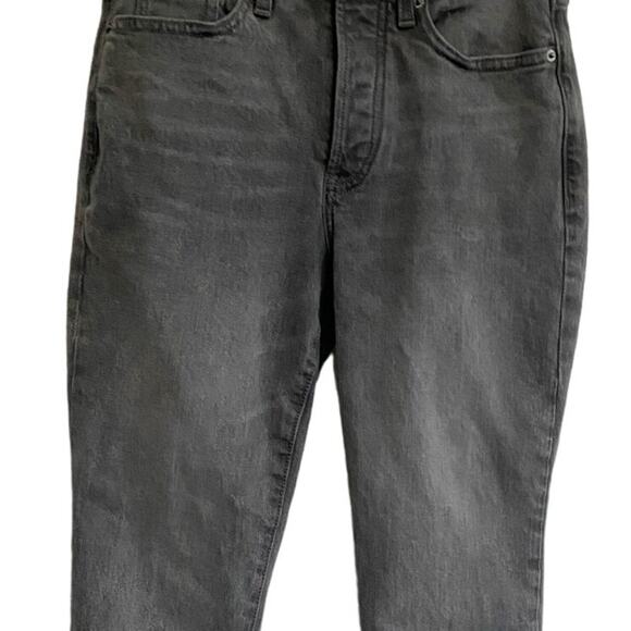 Old Navy Women's O.G. Straight High Rise Secret Slim Pockets Washed Black 4 - Picture 8 of 16